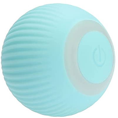 JINGSHUBO - Palla giocattolo per gatti interattiva, intelligente, ricaricabile tramite porta USB, giocattolo per gatti che si illumina e si muove da sola, adatta come regalo (colore blu)