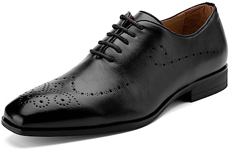 MEIJIANA Zapatos Oxford Hombre Zapatos Vestir Cómodas Zapatos de Cordones Cuero Zapatos Verano Hombre Casual, Negro-5, 43 EU (10 UK)