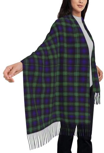 peiyeety Campbell of Argyll Clan Plaid Scottish TartanScarf for Women Tartan Soft Cashmere Feel Pashmina Shawl Wraps, Cozy and Lightweight for Daily & Holiday Wear