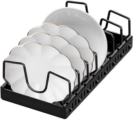 Generisch Organizer per padelle, supporto adesivo estraibile, supporto per coperchio regolabile, modulo da cucina, struttura organizzativa, meccanismo a rotolo, concetto di ordine, design della cucina