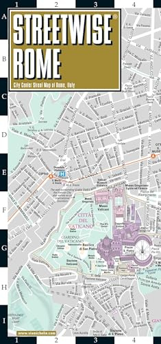 Streetwise Rome Map: Laminated City Center Street Map of Rome, Italy (Michelin Streetwise Maps)