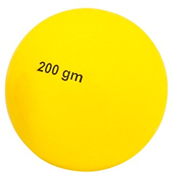 Ballwurf - Der Wettkampf-Wurfball 200 Gramm aus Kunststoff,Gelb
