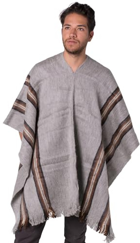 Gamboa Alpaca Wool Poncho Men Adult Cowboy and Western Ponchos
