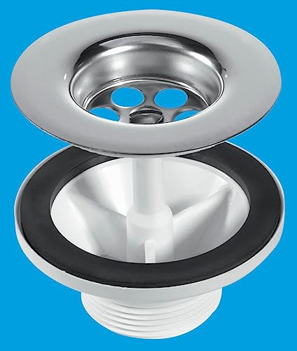 McAlpine Belfast Sink Waste with C Plug & Chain Part NO BSW6CP2H by Mcalpine
