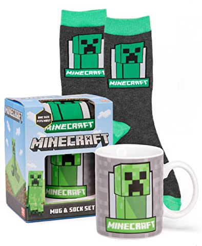Minecraft Cup und Socken One Size Creeper Becher 11oz Spielewaren Einheitsgröße