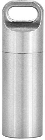 Bouteille de Pilules, Pilulier étanche en Acier Inoxydable étui de Support de Récipient de Médecine pour le Camping en Plein Air Randonnée équipement de Survie(L)