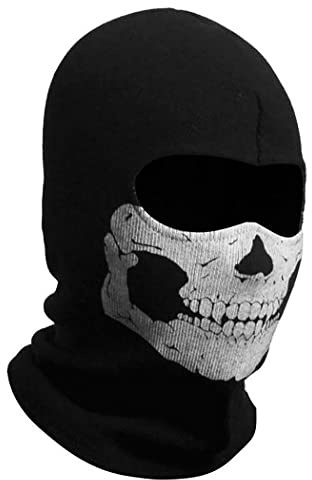 COD Ghost Mask Skull Balaclava MW2 Skeleton Costume Ski Snood Mask Black