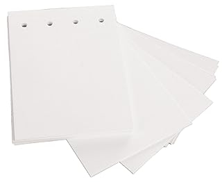 TimeTEX - Blanko Karten Gelocht ideal zum selbstgestalten und für den Einsatz im Holz-Computer. Richtige Lösung = zum Rand schlitzen | Inhalt: 100 Stück Blankokarten; Maße: ca. 105 x 148 mm