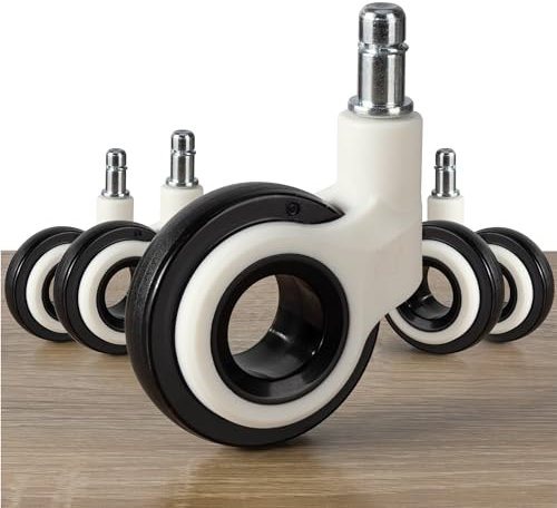 GBL Bürostuhl-Rollen, 5er-Set, Universal-Ersatzrollen für Bodenstühle, robuste und leise Schreibtischstuhlrollen, sicher für alle Böden
