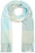 styleBREAKER Unisex weicher Karo Schal mit langen Fransen, bunt kariert, warme Winter Stola mehrfarbig 01017110, Farbe:Türkis-Mint-Creme