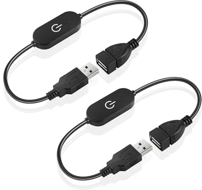 GINTOOYUN LED Touch Inline Dimmer Switch 5V 3A USB Male to Female Controller 30cm/11.8inch for LED Strip, Desk Lamp, Light ETC