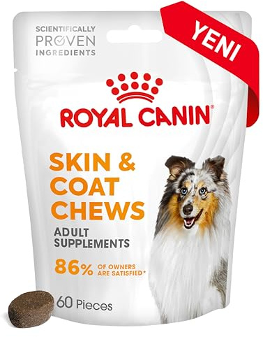 Royal Canin Skin Coat Chews | 240 g | Snacks for Adults Dogs of All Sizes & Breeds | In Resealable Bag | Developing with Veterinarians | With Poultry Protein