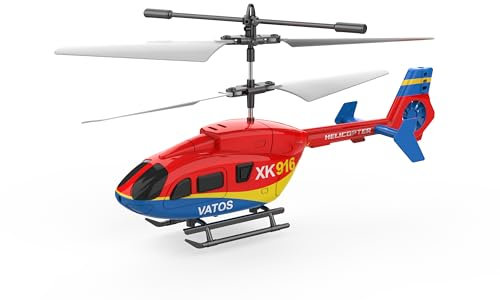 VATOS Ferngesteuerte Helikopter, 2,4GHz Ferngesteuerter Hubschrauber mit Gyro & LED-Licht RC Hubschrauber für Kinder ab 10+ Jahren, 3,5-Kanal Feste Höhe Flugspielzeug für Kinder/Erwachsene/Anfänger