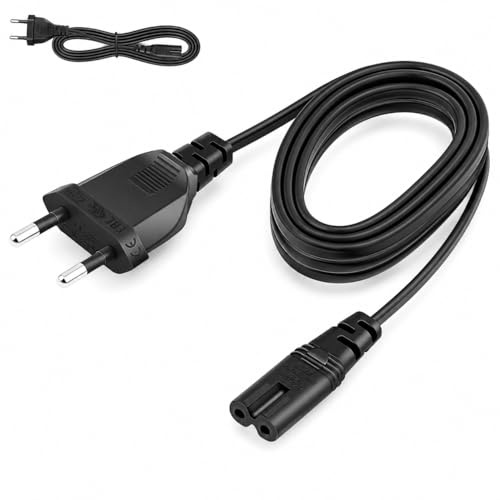 Câble D’Alimentation 3m Euro C7 Figure 8, Cable Alimentation HP pour Canon pour Epson, Câble pour Sony Ps5 Ps4 Xbox, Câbles D’Alimentation Européen, Branchez Et Jouez, Multi-Appareils, Noir