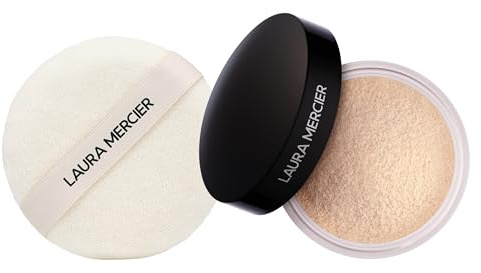 Laura Mercier Loose Setting Powder & Puff Set - 24HR Shine, 16HR Wear | Finely-milled formula and 100% cotton applicator create a flawless, soft-matte finish with no flashback. Perfect bundle.