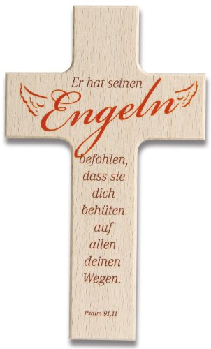 Uljö °° Kinderkreuz Holzkreuz Er hat seinen Engeln...
