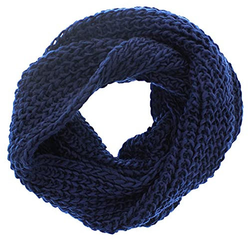 Zac's Alter Ego Cosy Knitted Winter Loop Scarf, Chunky Knitted Snood Cowl Neck Warmer - Multiple Colour Options