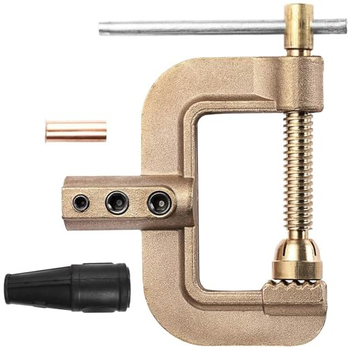 H HZXVOGEN Welding Ground Clamp, Heavy Duty Earth Clamp for TIG MIG Stick Welder Machine, G Styles Solid Brass 1.65lbs, 400Amp