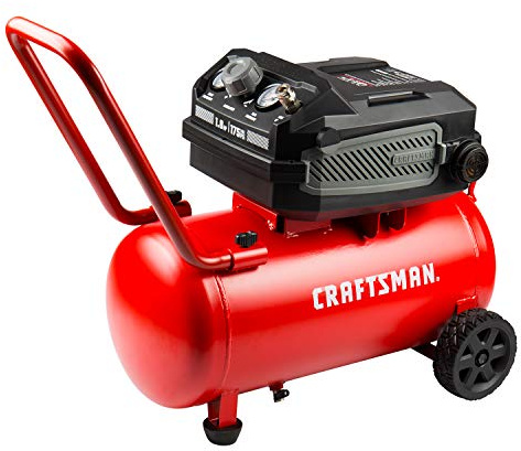 Craftsman 10-Gallon Air Compressor, 1.8 HP, Max 175 PSI, 4.0 CFM @ 90PSI, 5.0 CFM@40PSI, Oil-Free, Quiet Shop Air Compressor with Wheels for Spraying Pneumatic Tool, Model: CMXECXA0201041