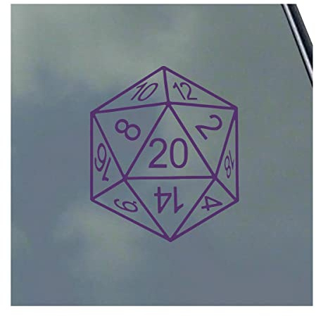 20-Sided Dice Vinyl Sticker Decal Roleplaying Game Role Play RPG Pen and Paper
