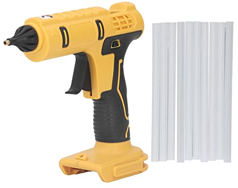 Fafeicy Pistola de Pegamento de Fusión en Caliente de 100 W, Pistola de Pegamento Eléctrica Inalámbrica Alimentada por Batería de Calentamiento Rápido con Lámpara LED 3-5 Minutos