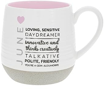 Pavilion Gift Company - June 17 oz. Mug, Astrology gifts, Stoneware Ceramic Coffee Mug with Astrological Sign, Purple
