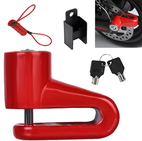 KOAHDE Bremsscheibenschloss Motorrad Schloss Alarm,Roller Scheibenbremse Schloss,Scheibenbremse Sicherheitsschloss,Moto Bremsscheibenschloss,Fahrrad Scheibenbremse Schloss,Schloss für e Scooter