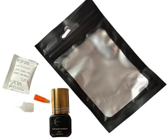 Beeari Eyelash PRO Glue | Professionelles Wimpernkleber, 6-8 Wochen Halt, 0,3sec. SOFORTIGE Trocknungszeit, Schwarz | Ideale Temperatur 18-24 grad 30%-75% Luftfeuchtigkeit