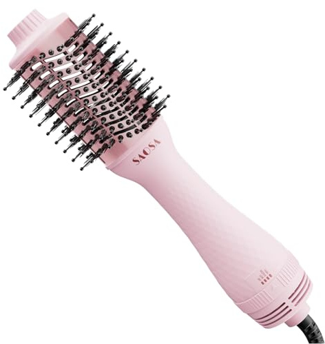 SAOSA Hair Dryer Brush Blow Dryer Brush in One, 4 in 1 Hair Dryer and Styler Volumizer with Negative Ion Anti-frizz Ceramic Titanium Barrel, Hot Air Brush Hair Straightener