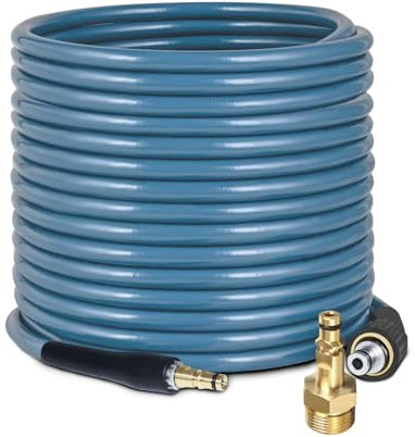 OHAYORI 10M Pressure Washer Hose for Karcher K Series K2 K3 K4 K5 K6 K7, Super Flexible Replacement Hose with M22 14mm Thread to Quick Connect Adapter, 220Bar Power Washer Attachment for Car Cleaning