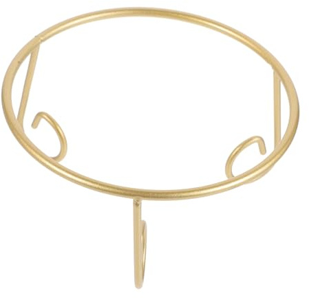 Stativ for trädgårdsboll i metall, svart utomhuskristallkula, displaybas for trädgårdsdekoration(Golden,15x15cm)