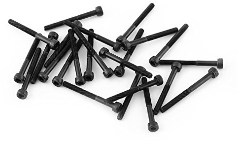 M3 x 30mm Kit de Assortiment Vis Boulon Tête Cylindrique Six Pans Creux en Acier Allié M3 x 4-50mm(M3*30mm, Partiellement filetée-24pcs)