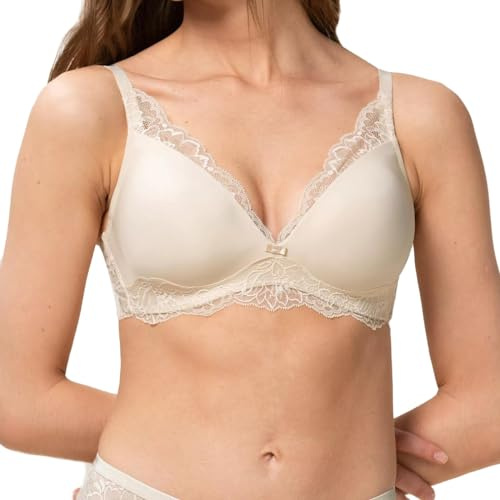 Triumph Damen BH Amourette Charm P, ohne Bügel, Gepolstert, Verstellbare Träger, 75A, Creamy Dream