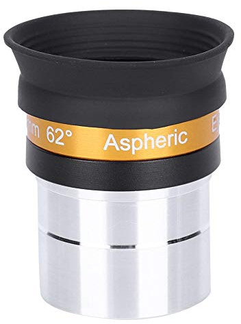 Ocular telescópico de 1.25 pulgadas, ocular de superficie asférica Lente gran angular de 62 grados de alta definición con revestimiento completo de 10 mm para telescopio astronómico de 1.25 pulgadas