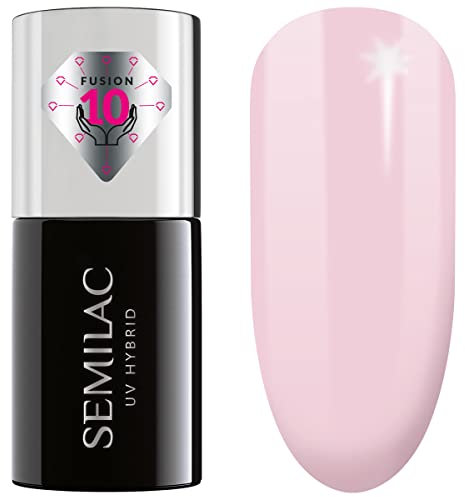 Semilac Extend UV Nail Polish 5-in-1 Pink Colour 809 Tender Pink 7 ml Innovative UV LED Colour Polish for Colour-Intensive Fingernails Nail Polish Ideal for Home and Professional Manicures
