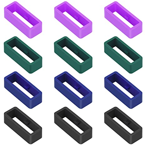 Vicloon Silikon Uhrenarmband Schlaufe, 12 Stück Armbanduhr Schlaufe 20mm, Silikon Uhrenarmband Halter Uhrenarmband Keeper, Mehrfarbig Ersatz Uhrenband