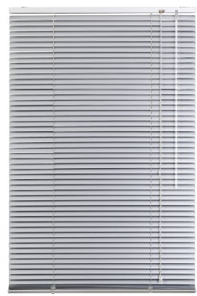 Lichtblick Aluminium Jalousie, Alu-Jalousie mit Klemmträgern und Wandmontageclips für Fenster und Türen Silber, 75 cm x 130 cm (B x L)
