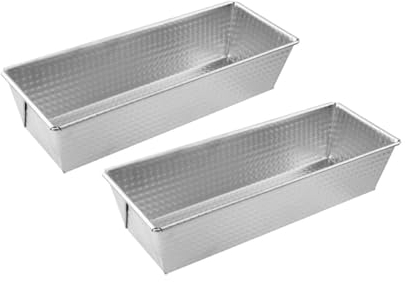 Zenker 9919450 Lot de 2 moules à cake en acier étamé, Moules à gâteaux rectangulaires, moule pain de mie, moule brioche, moule à cake, acier étamé, 30 x 11,5 cm