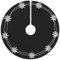N&T NIETING Christmas Tree Skirt, 75cm Mini Tree Skirt with White Snowflake Christmas Tree Carpet Ornaments Decoration for Christmas Decorations, Black