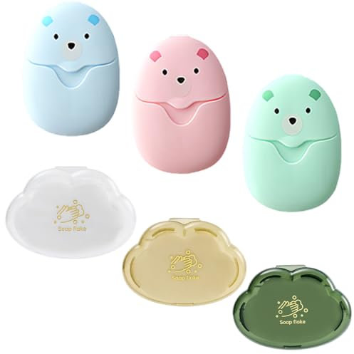 EIYVPRA 6 Fogli di sapone portatili carta da viaggio da campeggio usa e getta Pulito e igienico quando si esce sapone in fogli da viaggio sapone in fogli fogli di sapone da viaggio