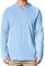 Peakwell Men's UPF 50+ Sun Protection Long Sleeve Hoodie Fishing Rash Guard Tops Lightweight UV-Shirts (Sky Blue, M)
