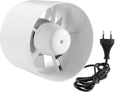 wowspeed Rohrventilator, Rohrventilator 150mm, 320m³/h, 35dB Leise, Hohe Qualität Abluftventilator, Rohrlüfter 150mm Für Bad, WC, Küche, Gewächshaus, Zelt, Garage