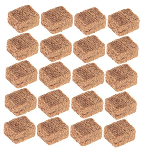 VICASKY 20pcs Charcoal Lighting Pucks and Fire Starter Bricks for Bbq Grill, Hot Pot Cooking Fire Starter Blocks for Outdoor Camping and Picnic Use