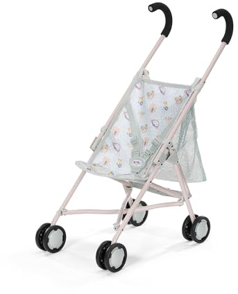 Baby Born Puppenwagen mit Tasche im Dschungel-Design mit 3-Punkt-Gurt, faltbar