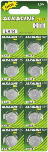 Wentronic Knopfzelle Alkali Mangan - 10Stk Blister; LR 44 / AG13/ LR 1154/357 /A 76 10BL LC