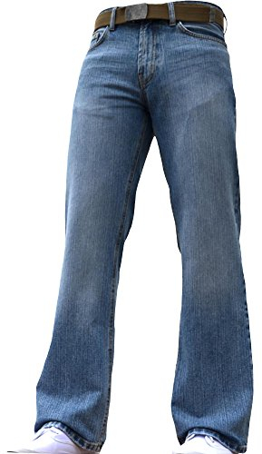 Weite, blaue BNWT-Herren-Jeans Gr. 34W x 32L, hellblau