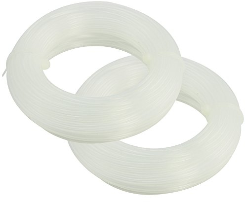 com-four® Línea de cortacésped de 30 m, 2 Rollos con Hilo de Repuesto de 15 m para cortacésped, desbrozadora y desbrozadora, Hilo de Corte de 2 mm de Grosor (2.0mm)