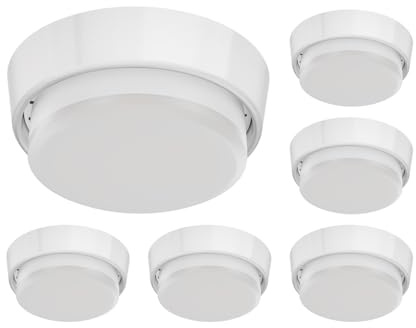 ledscom.de 6x GX53 lampsockel INEL rund 90mm Ø inkl. LED-lampa 10,301W 1212lm vit