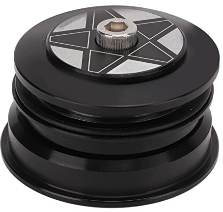 OUKENS Mountainbike-Steuersatz, gewindeloser Fahrrad-Steuersatz aus Aluminiumlegierung für Gabel mit geradem Rohr und Kegelrohr, 44 - 50,6 mm mit Original 1,25 Kleinkonusrohr