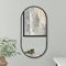 Americanflat Spiegel Oval 31x61 cm - Großer Spiegel mit Aluminiumrahmen für Badezimmer, Wohnzimmer oder Schlafzimmer - Schwarzer Wandspiegel mit Abgerundetem Rahmen